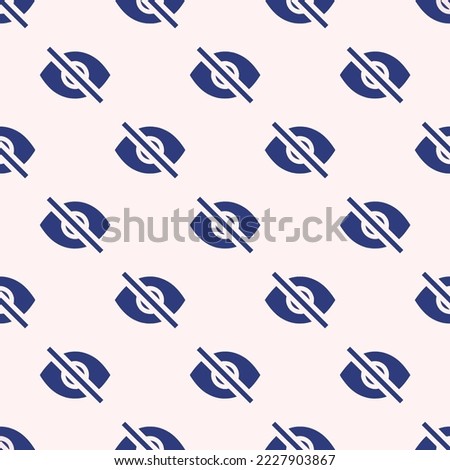 Seamless repeating eye off sharp flat icon pattern, linen and st. patrick's blue color. Design for wrapping paper or postcard.