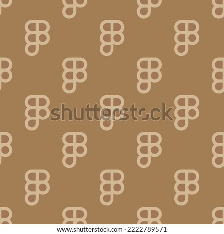 Seamless repeating figma flat icon pattern, chamoisee and tan color. Design for wrapping paper or postcard.