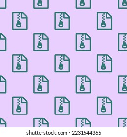 Seamless repeating file archive flat icon pattern, pale lavender and celadon green color. Design for notes.