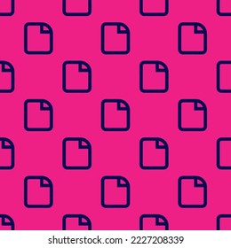 Seamless repeating file flat icon pattern, vivid cerise and oxford blue color. Design for wrapping paper or postcard.