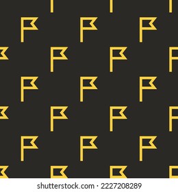 Seamless repeating flag alt flat icon pattern, black leather jacket and sandstorm color. Design for wrapping paper or postcard.