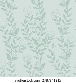 Seamless repeating floral pattern design with wild flowers. Ideal for fabric or wallpaper, wrapping paper, stationery and textiles 