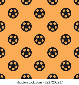 Nahtlose Wiederholung des Fußballs scharfe, flache Ikonen Muster, sandbraune und dunkle Dschungelgrün Farbe. Design zum Verpacken von Papier oder Postkarte.