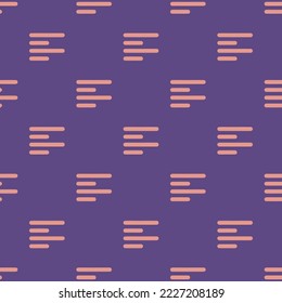 Seamless repeating format left flat icon pattern, dark lavender and ruddy pink color. Design for wrapping paper or postcard.