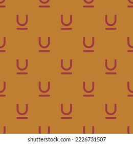 Seamless repeating format underline flat icon pattern, copper and smokey topaz color. Design for wrapping paper or postcard.