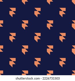 Seamless repeating framer flat icon pattern, oxford blue and pale copper color. Design for wrapping paper or postcard.