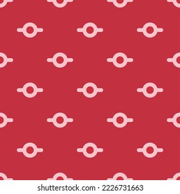 Seamless repeating git commit flat icon pattern, persian red and bubble gum color. Background for kitchen.