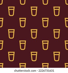 Seamless repeating glass alt flat icon pattern, dark sienna and meat brown color. Backround for motivational quites.