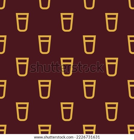 Seamless repeating glass alt flat icon pattern, dark sienna and meat brown color. Backround for motivational quites.