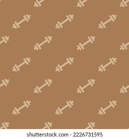 Nahtlos wiederholende Gymnastik flaches Symbol Muster, Gämse und Bräunungsfarbe. Hintergrund für das Musikblatt.