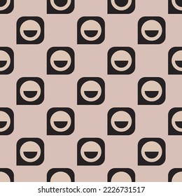 Seamless repeating hello flat icon pattern, desert sand and dark jungle green color. Background for news report.