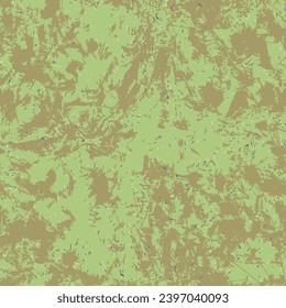 Seamless repeating khaki camouflage pattern. Vector grunge green-beige texture with rough abstract spots