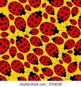 Seamless Repeating Ladybug Pattern
