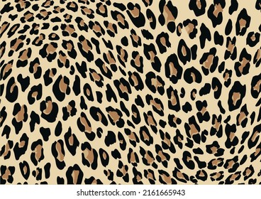 seamless repeating leopard vector hand drawn design 