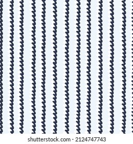 Seamless repeating monochrome pattern with hand drawn wavy lines on white background for surface design and other design projects