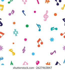 Seamless Repeating Music Notes Performance Background
