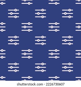 Seamless repeating options outline flat icon pattern, st. patrick's blue and linen color. Background for story.