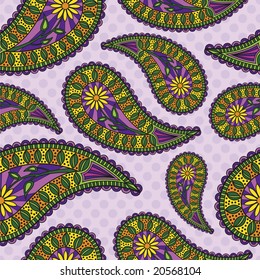 Seamless Repeating Paisley Background