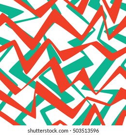 Seamless Repeating Paper Fabric Retro Wave Peak Triangles Lines Pattern