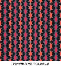 Seamless repeating pattern. 70ies inspired colors
