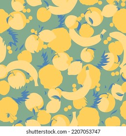 Seamless repeating pattern of all kind of fruits