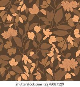 Seamless repeating pattern of all kinds of flowers
