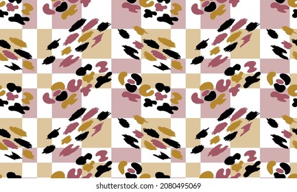seamless repeating pattern with animal print. vector illustration