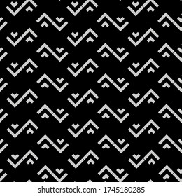 Patrón de repetición de las flechas en blanco y negro sin inconvenientes