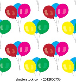 seamless repeating pattern with balloons