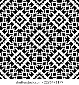 Seamless repeating pattern.  Black and white pattern for web page, textures, card, poster, fabric, textile.