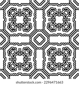 Seamless repeating pattern.  Black and white pattern for web page, textures, card, poster, fabric, textile.
