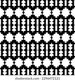 Patrón de repetición sin inconvenientes.  Patrón blanco y negro para página web, texturas, tarjeta, afiche, tela, textil.