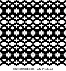 Seamless repeating pattern.  Black and white pattern for web page, textures, card, poster, fabric, textile.