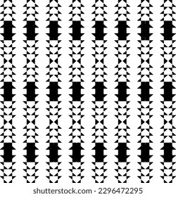 Seamless repeating pattern.  Black and white pattern for web page, textures, card, poster, fabric, textile.