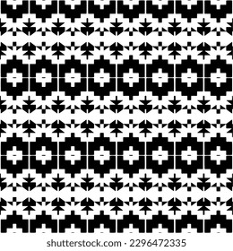 Seamless repeating pattern.  Black and white pattern for web page, textures, card, poster, fabric, textile.