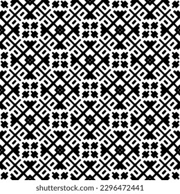 Seamless repeating pattern.  Black and white pattern for web page, textures, card, poster, fabric, textile.