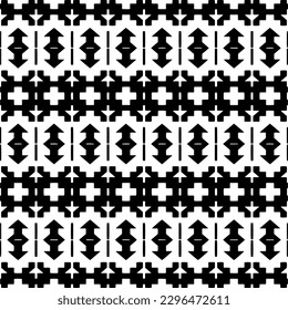 Seamless repeating pattern.  Black and white pattern for web page, textures, card, poster, fabric, textile.