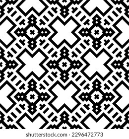 Seamless repeating pattern.  Black and white pattern for web page, textures, card, poster, fabric, textile.