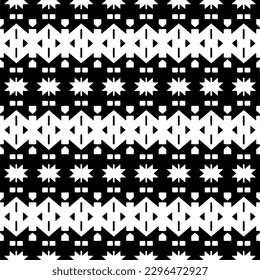 Seamless repeating pattern.  Black and white pattern for web page, textures, card, poster, fabric, textile.