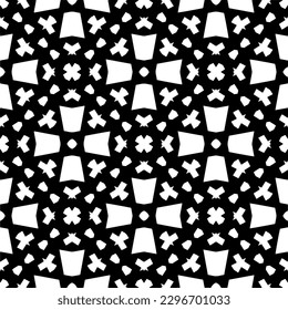 Seamless repeating pattern.  Black and white pattern for web page, textures, card, poster, fabric, textile.