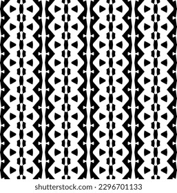 Patrón de repetición sin inconvenientes.  Patrón blanco y negro para página web, texturas, tarjeta, afiche, tela, textil.
