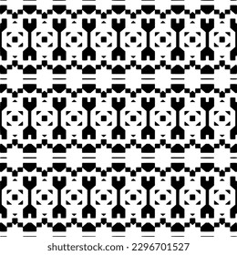 Seamless repeating pattern.  Black and white pattern for web page, textures, card, poster, fabric, textile.