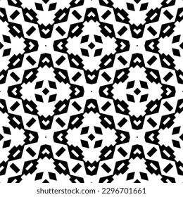 Seamless repeating pattern.  Black and white pattern for web page, textures, card, poster, fabric, textile.
