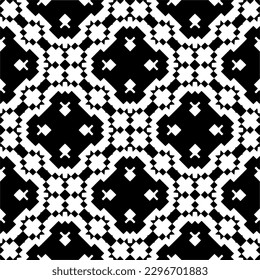 Seamless repeating pattern.  Black and white pattern for web page, textures, card, poster, fabric, textile.