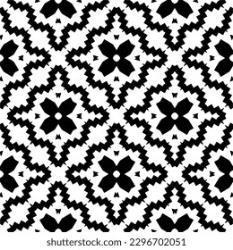 Seamless repeating pattern.  Black and white pattern for web page, textures, card, poster, fabric, textile.