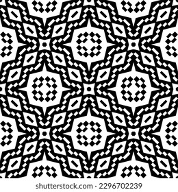 Seamless repeating pattern.  Black and white pattern for web page, textures, card, poster, fabric, textile.