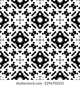 Seamless repeating pattern.  Black and white pattern for web page, textures, card, poster, fabric, textile.