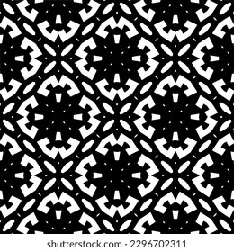 Seamless repeating pattern.  Black and white pattern for web page, textures, card, poster, fabric, textile.