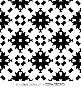 Seamless repeating pattern.  Black and white pattern for web page, textures, card, poster, fabric, textile.