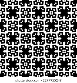 Seamless repeating pattern.  Black and white pattern for web page, textures, card, poster, fabric, textile.